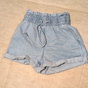 Forever 21 Light Blue Women's Denim Shorts Rolled Cuff Size Small